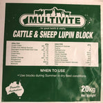 MULTIVITE CATTLE & SHEEP LUPIN BLOCK GREEN 20KG