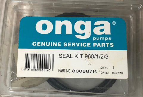 ONGA SEAL KIT 960/1/2/3 POOL PUMP PART NO: 800887K